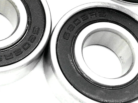 Close-up of 4 Pack Front And Rear Wheel Bearing Set For Coleman CT200U CT200U EX And Baja MB165 MB200 Mini Bikes 6202 RS Bearings