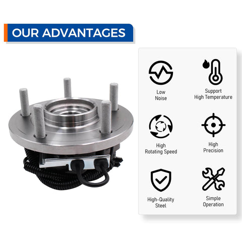 Front Wheel Hub And Bearing Assembly 513273 Fits 2008 To 2016 Chrysler Town And Country, 2008 To 2016 Dodge Grand Caravan, 2009