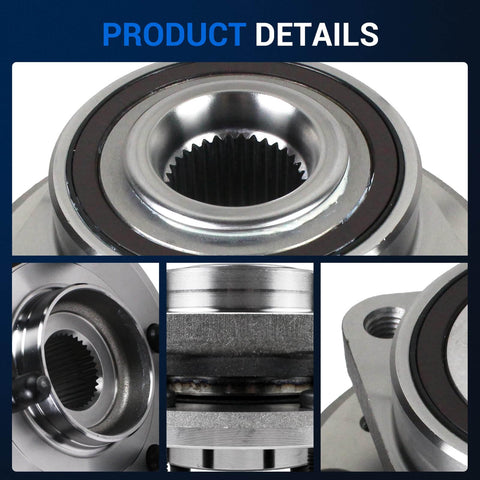 Close-up of All-In-One 6-Lug Wheel Hub Bearing Assembly With ABS Front and Rear for 2008-2017 Buick Enclave and similar models.