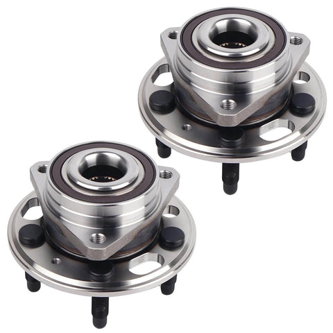 513288 Front or Rear Wheel Hub Bearing Assembly Pair for Chevy Malibu Impala, 5 Lug, shown from top angle, suitable for GM vehicles with ABS