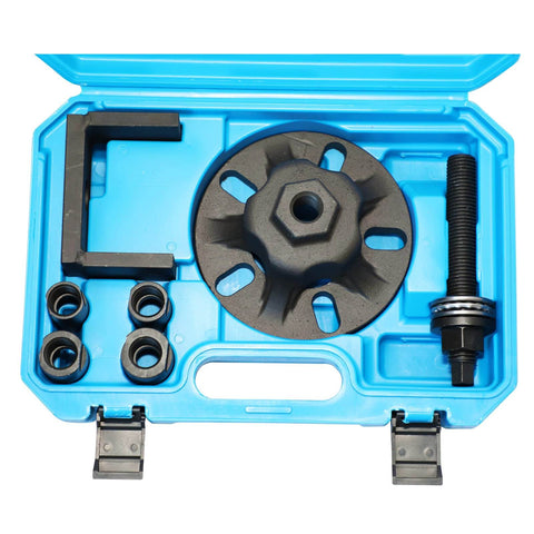 Pro Grade Output Shaft Removal And Install Kit With Five Hole Wheel Hub Puller And Axle Separator For Wheel Bearing Fits BMW And Land Rover Includes M22 M24 M27 M30 Adapters