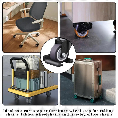 8 Pcs Wheel Stoppers For Rolling Furniture And Beds Prevent Sliding Fits 5 Cm Diameter Casters Protects Hardwood Floors