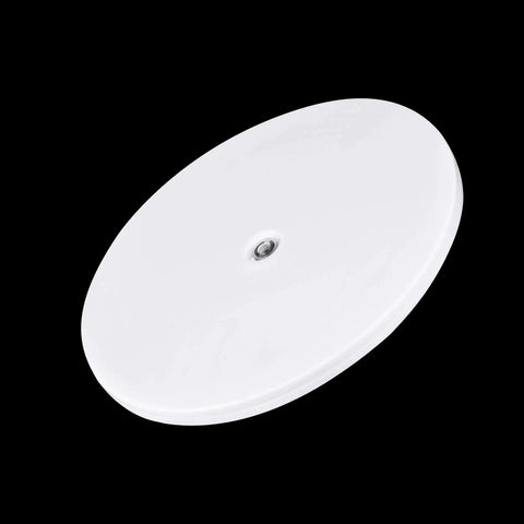 12 Inch Rotating Swivel Turntable with Steel Ball Bearings for Kitchen Corner Cabinets, White Plastic Base, top view