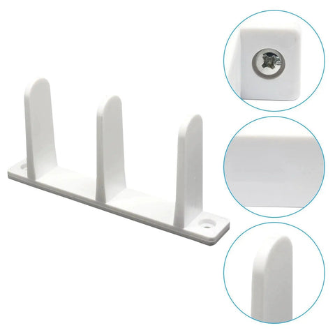8 Pack Universal Floor Guide For Sliding Doors ABS Plastic Bottom Track For 1-3/8 Inch Thick Doors Complete Guide Kit For Closet And Cabinet With Screws Easy To Install With Durable ABS Construction For Smooth Glide And Centered Track Alignment