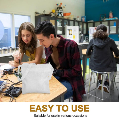 Anti Static Tote Bag With Handles in a classroom setting, ultra lightweight ESD dust proof storage purse organizer for daily use.