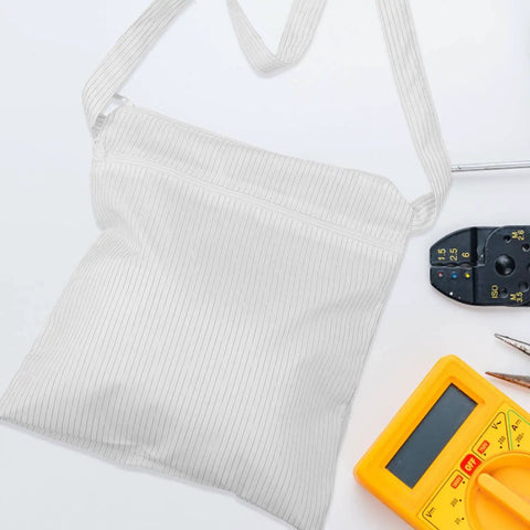 Anti Static Tote Bag With Handles, Ultra Lightweight Single Layer ESD Dust Proof Storage Purse Organizer by Eringogo, shown on table