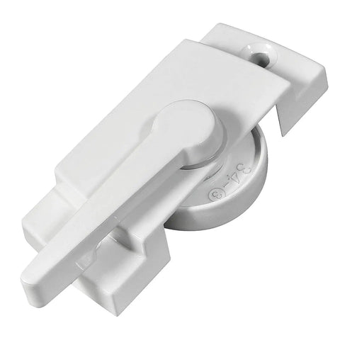 White Two Pack Window Sash Locks and Keeper for Sliding Windows with Universal Left and Right Sash Locks for Vertical and Horizontal Double Hung Windows