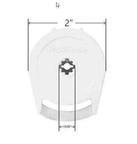 Clutch R Series with Bead Stopper (White, R8-1 1/8" Tube) front view showing dimensions and design