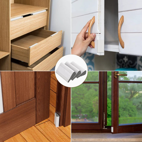 Kneelisa wedge-shaped weather strip, white foam, 118in seal for exterior doors/windows, draft stopping and soundproofing