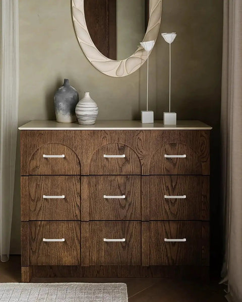 5 Pack White Dresser Drawer Pulls With 3-3/4 Inch Hole Center Modern Kitchen Cabinet Handles on wooden dresser