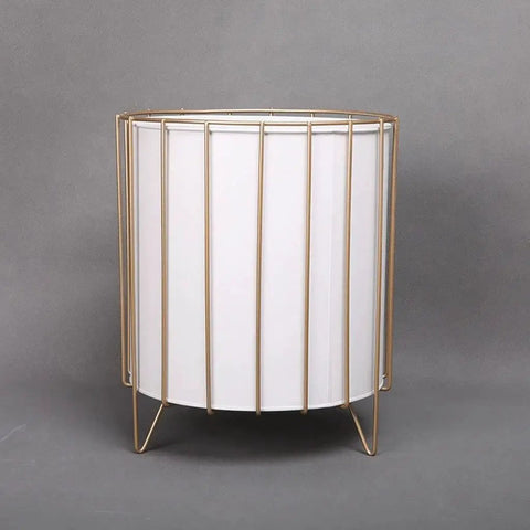 Rust Resistant Iron Plant Pot Stand Set For Indoor And Outdoor Use in white with gold frame, floor-standing design, stylish and durable.