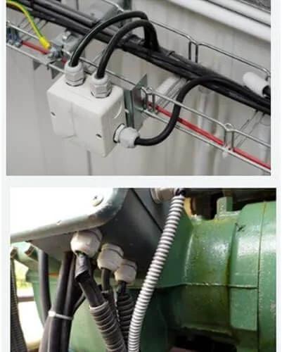 Installed 4 Pack M20 Cable Gland Waterproof Plastic Adjustable Connector Kit For 6 To 12mm Diameter Cables White Gland Fittings