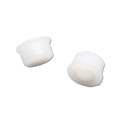 Two pieces of 6 Pcs White Nylon Universal Ball Transfer Bearings Mini Roller Ball Units for Tables Conveyors Furniture shown on white background.