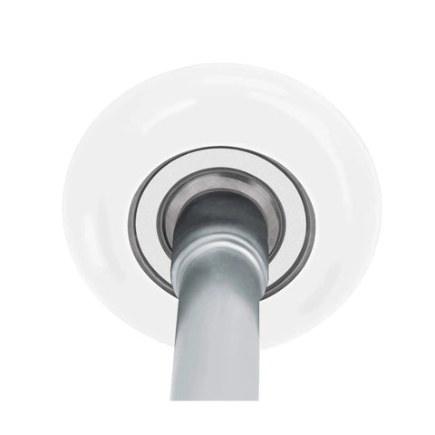 Close-up of 10 Pack White Nylon Garage Door Rollers 2 Inch With 4 Inch Stem Quiet Durable High Load 6200 2RS Double Sealed Bearings