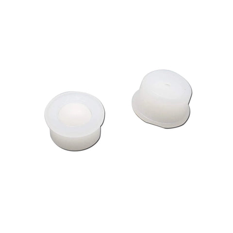 Close-up of 6 Pcs White Nylon Universal Ball Transfer Bearings Mini Roller Ball Units for Tables Conveyors Furniture with Smooth 360 Degree Movement