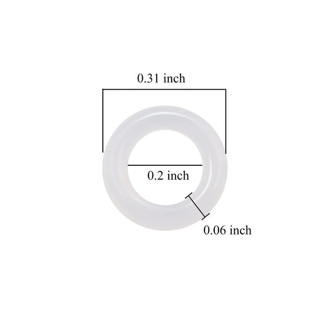 Clear Rubber O Ring Keyboard Dampers For Cherry MX Mechanical Keyboards 120 Pcs Noise Reduction Switch Dampeners size detail