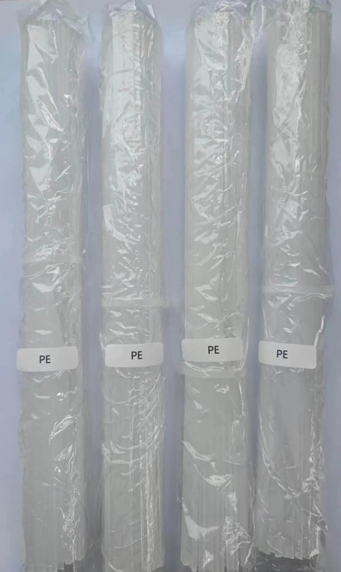 Pack of four bundles of White PE Plastic Welding Rods for Car Bumper Repair and Auto Body Dents, 9.8 Inch Length, sealed in plastic