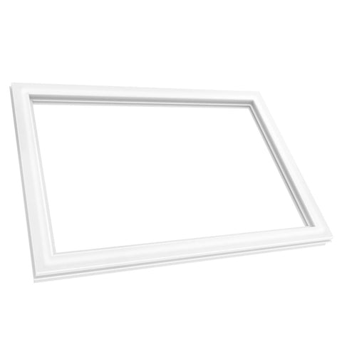 Refrigerator/freezer door gasket replacement seal, white frame with inner lip