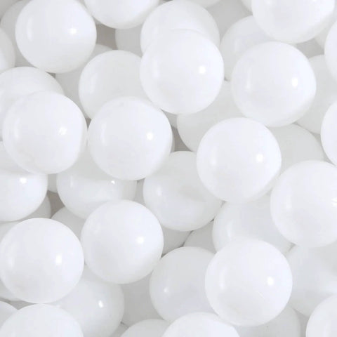 Plastic Balls for Ball Pits - Pack of 50 Hollow Balls- Safe and Exciting Playtime - Perfectly for Baby Pools, Birthday Party Decoration, White