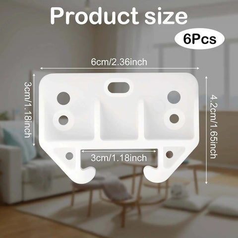 Litoexpe Lot de 10 guides de tiroir en plastique blanc de rechange pour meubles, commodes, armoires (avec vis Litoexpe Lot de 10 guides de tiroir en plastique blanc de rechange pour meubles, commodes, armoires (avec vis