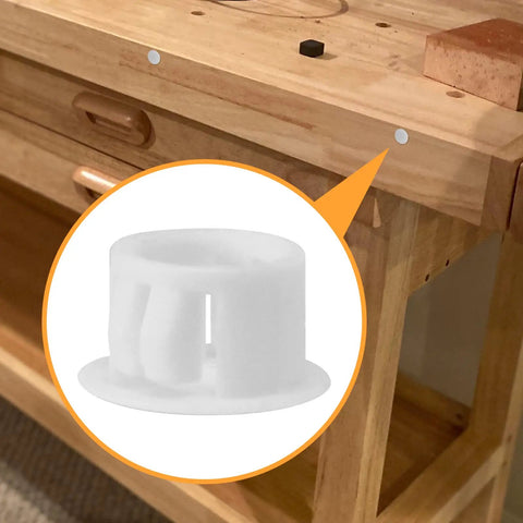 Assorted White Plastic Hole Plugs Set Of Four Sizes One Quarter Inch Five Sixteenths Inch Three Eighths Inch One Half Inch