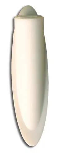 White Plastic Pocket Hole Plug single piece for concealing exposed pocket holes, sandable and trimable, DIY friendly.