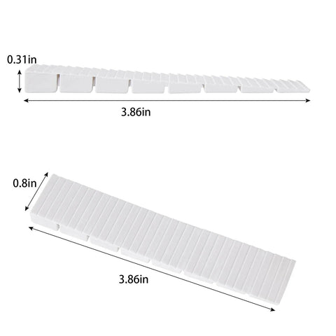 12 Pack White Multi Purpose Furniture Plastic Shims For Leveling And Stabilizing Heavy Objects Cut To Fit Size 3.86 By 0.31 Inches
