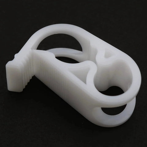 LUORNG Flow Control Hose Clamp Set 4 Pieces For 1/4 To 1/2 Inch Tube OD Adjustable Plastic Tube Clamp White