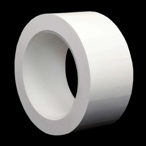 White PVC Cleanroom Tape 2 Inch By 36 Yards One Roll That Handles Solvents With Rock Solid Synthetic Rubber Adhesive And Clean Plastic Core