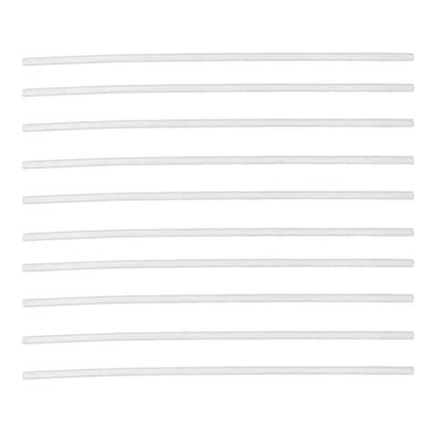 Set of 10 pure white PVC pipes, each with 20mm outer diameter and 1000mm length, ideal for greenhouse sheds, shelves, and garden supports.