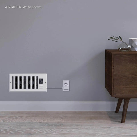 Register Booster Fan For 4x10 Inch Vents That Boosts HVAC Airflow, Ultra Quiet 10-Speed Operation, Bluetooth App Control, installed
