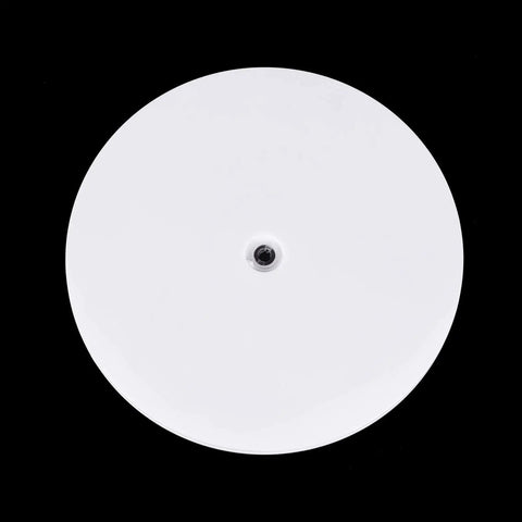 12 Inch Rotating Swivel Turntable With Steel Ball Bearings For Kitchen Corner Cabinets White Plastic Base Top View