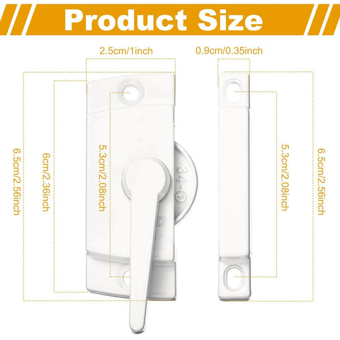 Cam Action Window Sash Locks And Keeper Set For Double Hung And Sliding Windows White Latch Security Hardware 20 Pack With 32 Screws