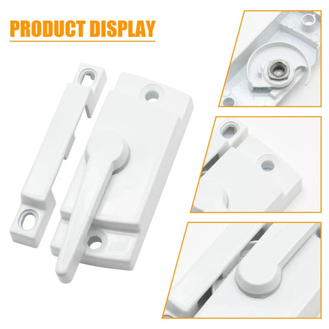 2 Pack Cam Action Window Sash Locks For Double Hung Windows White Sash Locks With Center Hole Spacing Rust Resistant Zinc