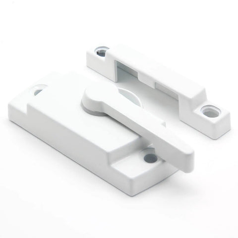 2 Pack Cam Action Window Sash Locks For Double Hung Windows White Sash Locks With Center Hole Spacing Rust Resistant Zinc Alloy