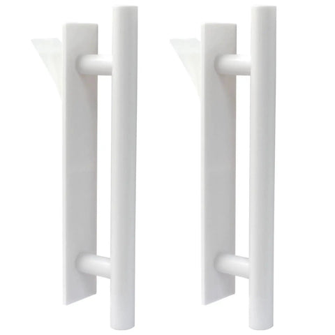 10 Pack White Self Adhesive Cabinet Handles 135mm 5.3 Inch Sturdy ABS Plastic Stick On Door Pulls For Kitchen Cabinets And Drawers