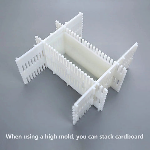 Adjustable Silicone Resin Mold Border Brackets 4 Pack For Mold Housing Flexible Border Holders, white, stacked view