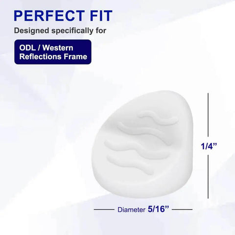 Silicone Door Screw Hole Plugs 1 Quarter Inch By 5 Sixteenth Inch For Entry Doors 50 Pack Compatible With ODL And Western Reflection Frame Seamless Finish Easy Installation Durable And Weather Resistant, side view showing dimensions.