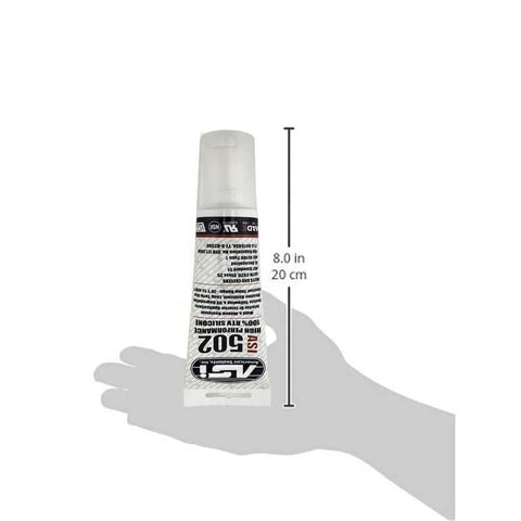 White Food Grade Silicone Sealant 2.8 Oz Squeeze Tube 3 Pack Non Slump Moisture Cure RTV Silicone in hand, showing size