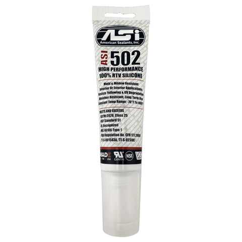 Food Grade Silicone Sealant, White, 2.8 Oz Squeeze Tube, One-Part Moisture-Curing RTV Silicone For Kitchen And Bathroom