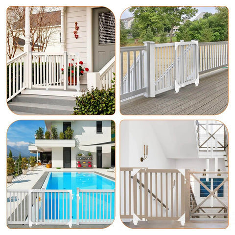 White Sliding Gate Hardware Kit Heavy Duty Rolling Gate System for Wooden Fences with Anti Sag Design installation examples