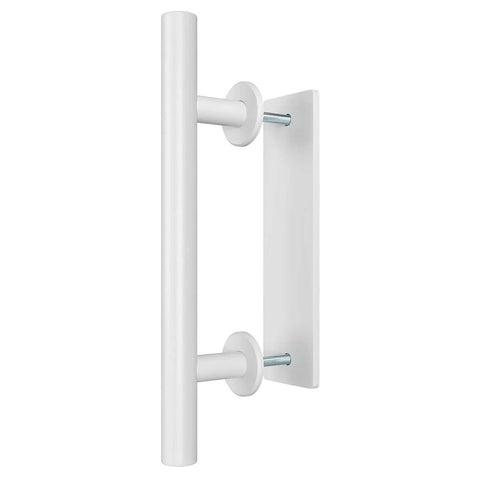 12 Inch White Heavy Duty Barn Door Handles Sliding Barn Door Pull Handle Large Rustic Two Sided Design For Gates Garages Sheds Furniture