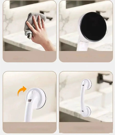 White Suction Cup Handle For Bathroom Kitchen Shower Doors Sliding Glass, easy installation on smooth surfaces