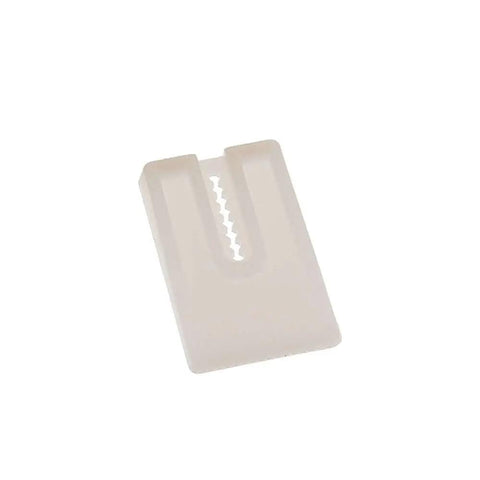 Keeney Toilet Leveling Shims 8 Pack Universal Stackable Shims in white soft plastic, close-up view