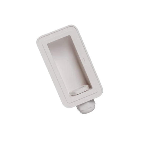 Waterproof Single Wire Cable Entry Gland Box For Roof Solar Panels And Marine RV Caravan Boat, Junction Box For All Cable Types 2mm2 To 6mm2 Dia, ABS Plastic, Glue Mount, No Drilling, Sleek White Finish