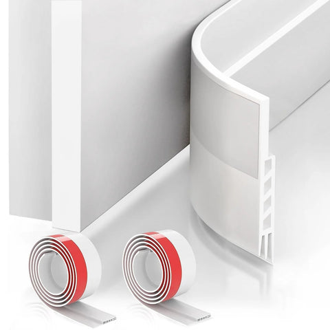 2-pack Suptikes white door draft stopper bottom seal weather stripping for interior and exterior doors