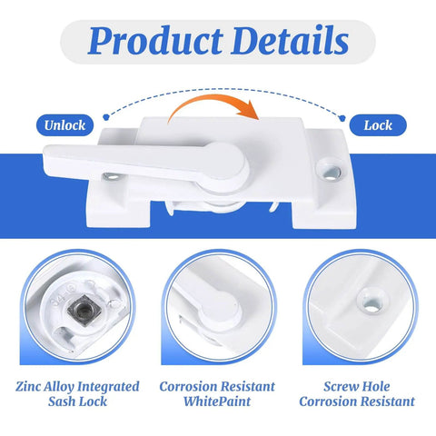 Two-pack cam-action sash locks deliver reliable window security with quick install screws for fast setup