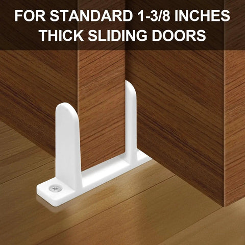 4 Pack White Closet Door Floor Guide With Screws For 1-3/8 Inch Thick Doors Universal Fit Durable Plastic