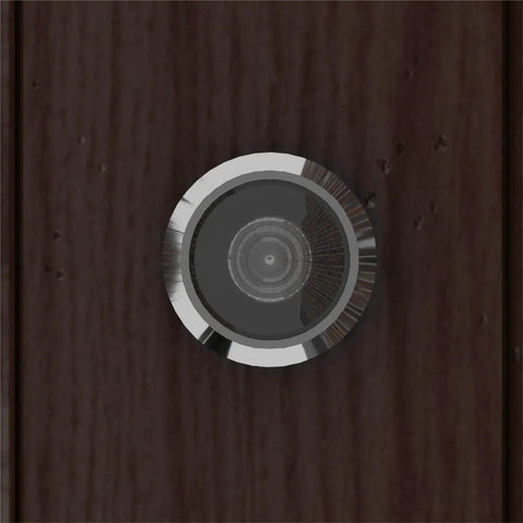 Wide Angle Door Peephole Viewer Kit, 2 Pack For One And A Half To Two And A Quarter Inch Doors, 180 Degree View, installed in wood door