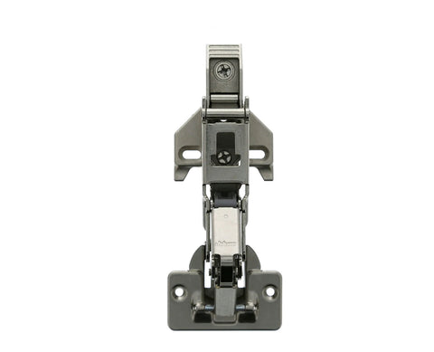 Front view of ✝️ 1-Pack Wide Angled Hinge 170 Degree, FACE Frame Application, Full Overlay with 0mm Face Frame Plate (2 - Set) 170°.